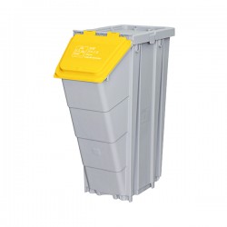 施達 4色分類回收箱 黃色蓋 (鋁罐) 50L